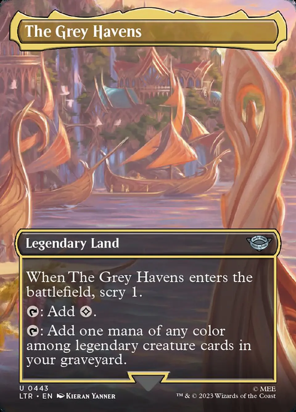 The Grey Havens (Borderless) | Español | NM | LTR 1