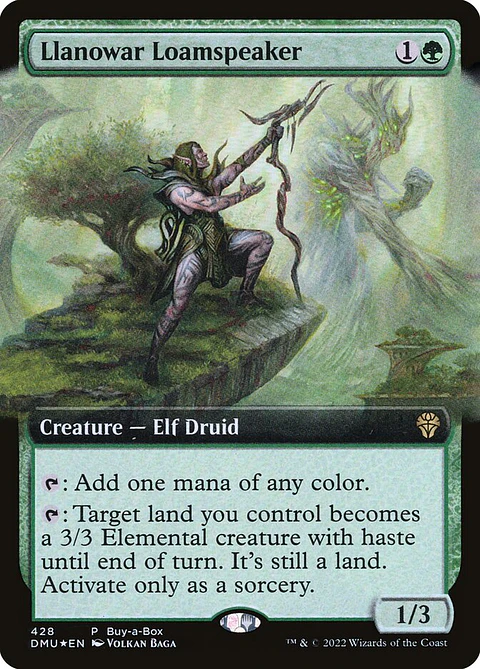 Llanowar Loamspeaker (Extended Art foil) | Español | NM | DMU