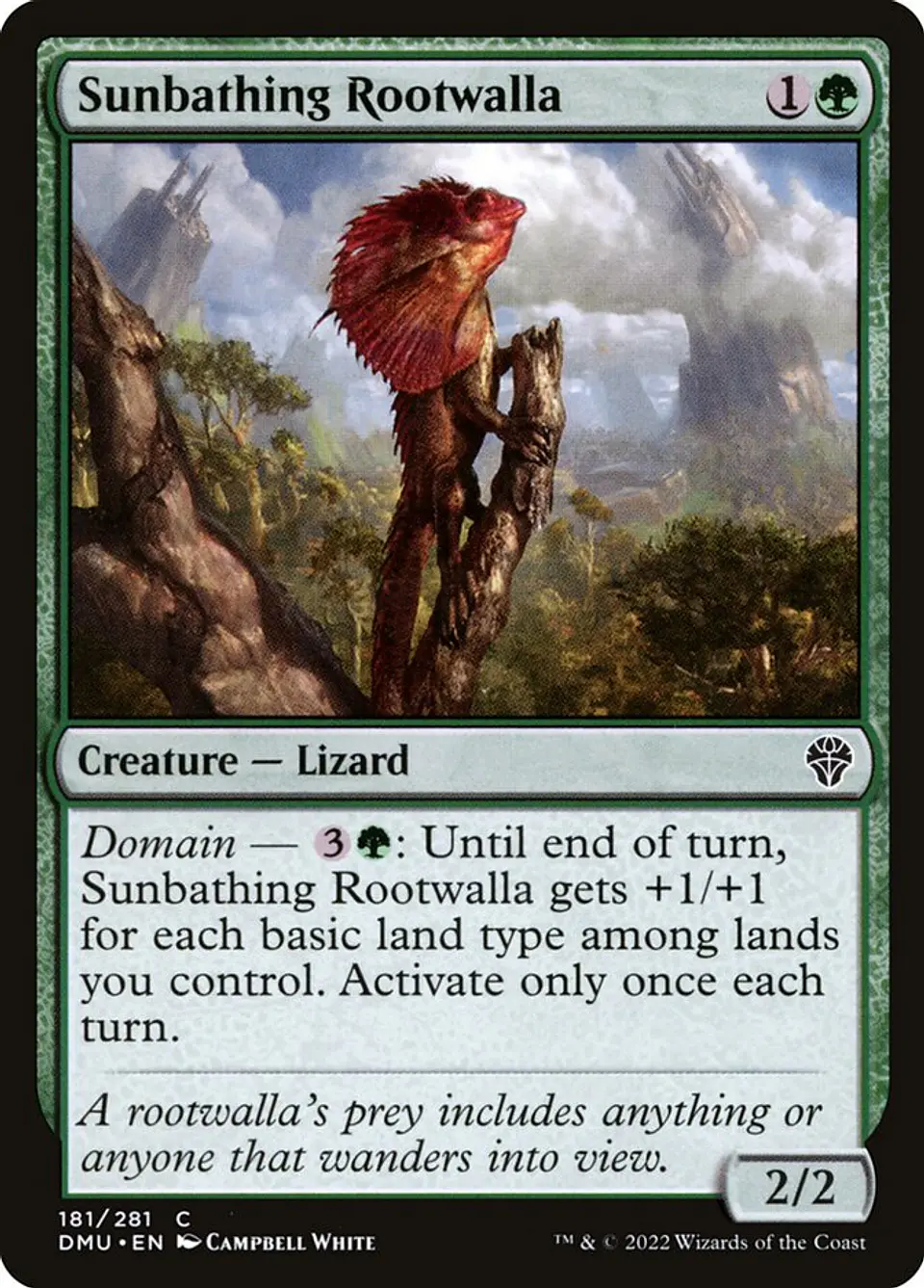 Sunbathing Rootwalla | Español | NM | DMU 1
