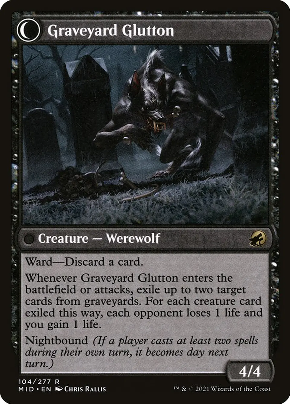 Graveyard Trespasser // Graveyard Glutton | Español | NM | MID 2