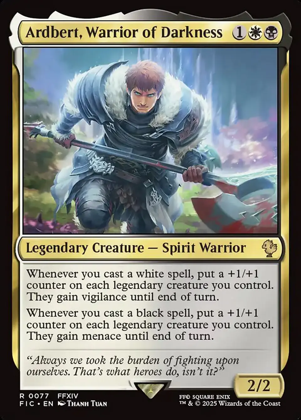 Ardbert, Warrior of Darkness (Surge foil) | Español | NM | FIC 1