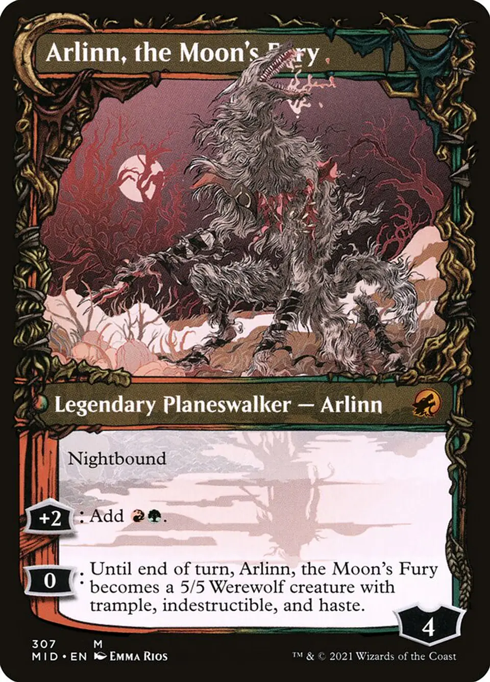 Arlinn, the Pack's Hope // Arlinn, the Moon's Fury (Showcase) | Español | NM | MID 2