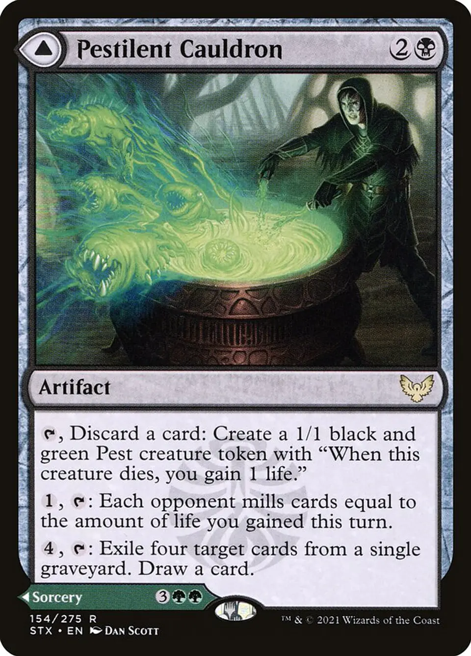 Pestilent Cauldron // Restorative Burst (foil) | Español | NM | STX 1