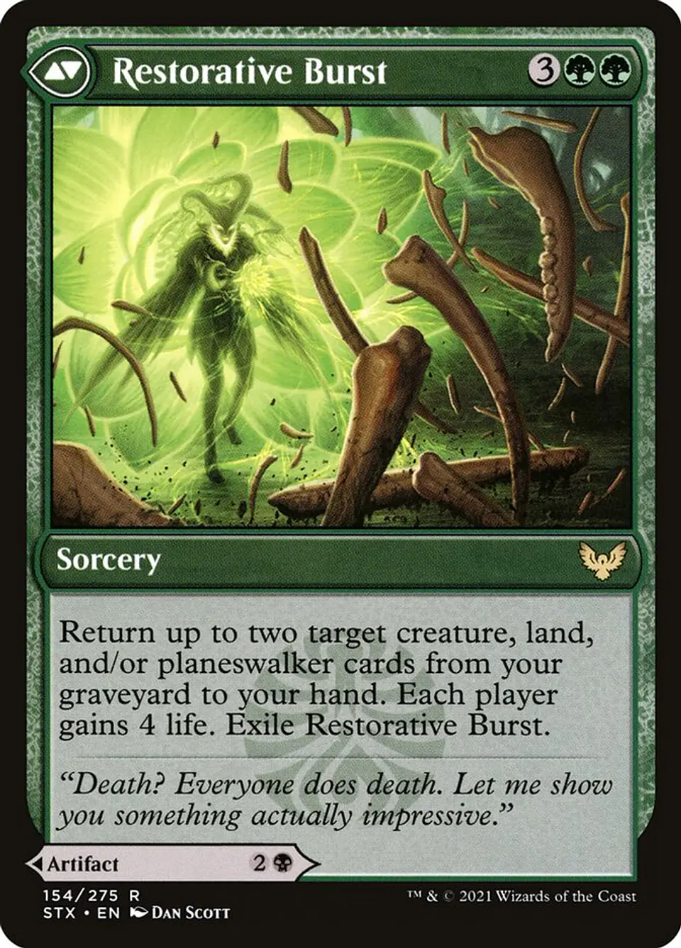 Pestilent Cauldron // Restorative Burst (foil) | Español | NM | STX 2