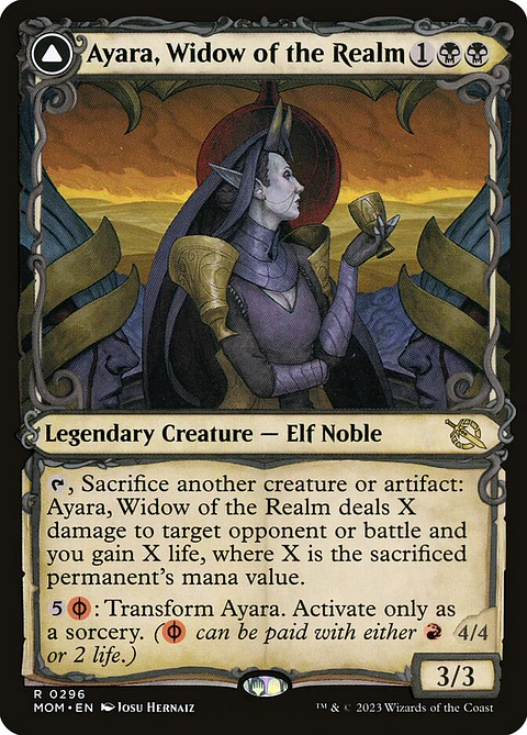 Ayara, Widow of the Realm // Ayara, Furnace Queen (Showcase) | Español | NM | MOM