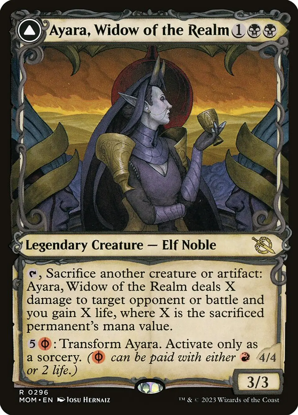 Ayara, Widow of the Realm // Ayara, Furnace Queen (Showcase) | Español | NM | MOM 1