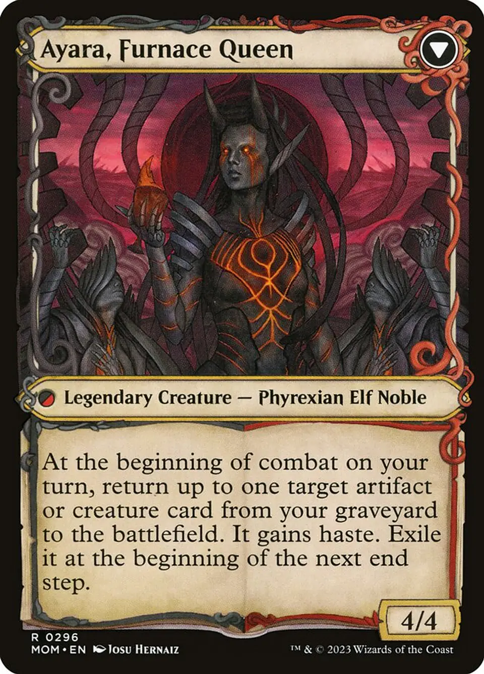 Ayara, Widow of the Realm // Ayara, Furnace Queen (Showcase) | Español | NM | MOM 2