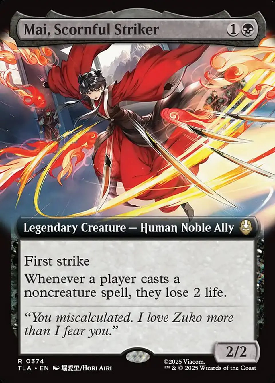 Mai, Scornful Striker (Extended Art foil) | Inglés | NM | TLA 1