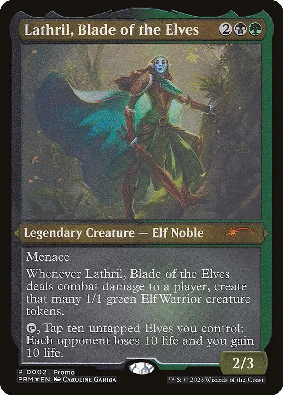 Lathril, Blade of the Elves (Etched) | Inglés | NM | PKHM 1
