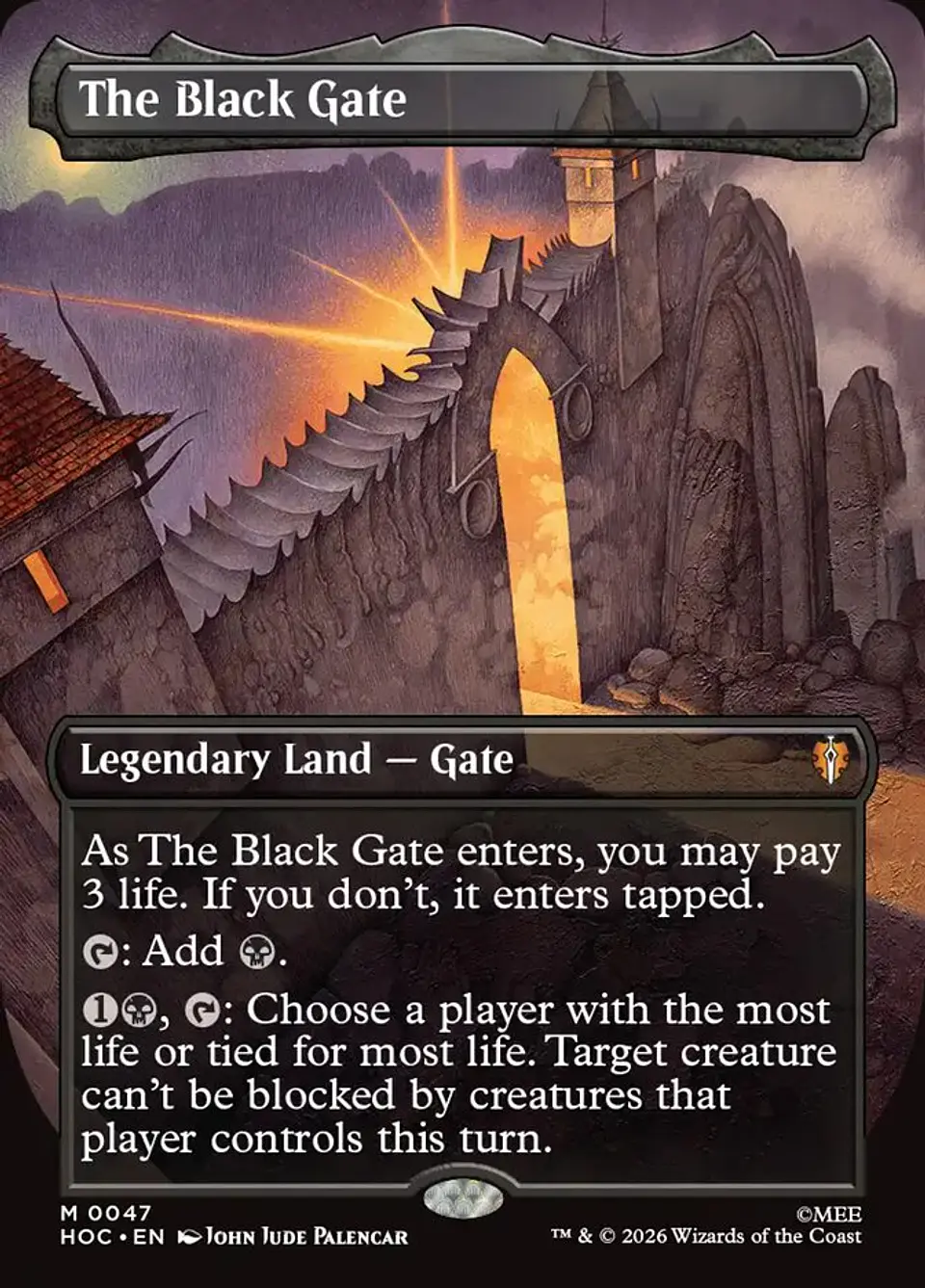 The Black Gate (Borderless foil) | Inglés | NM | HOC 1