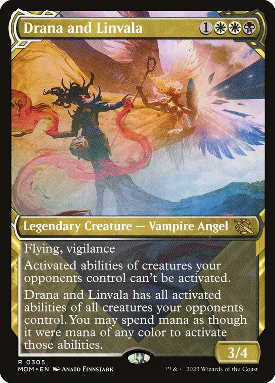 Drana and Linvala (Showcase foil) | Español | NM | MOM 1