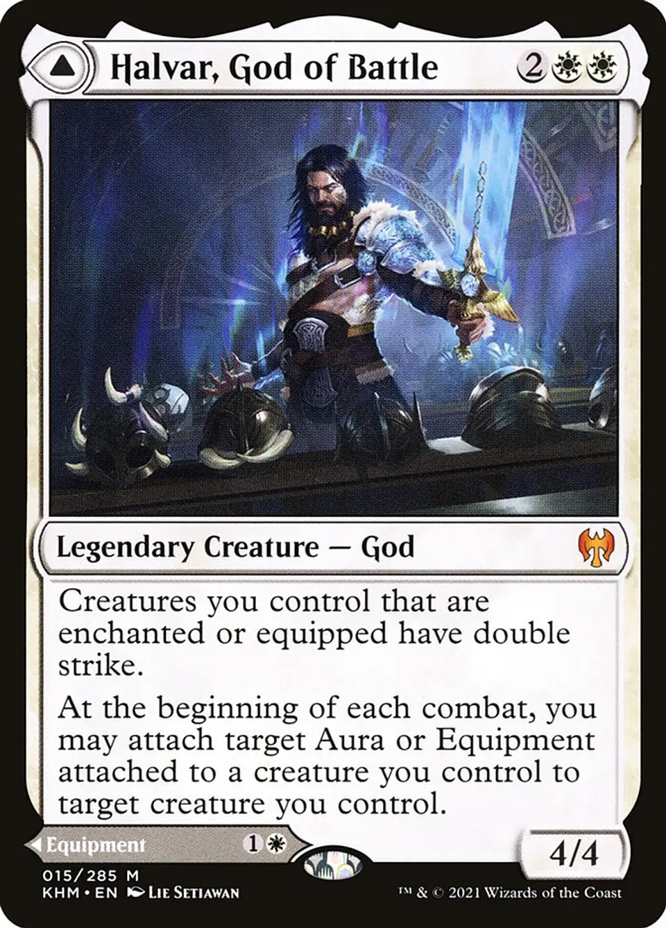 Halvar, God of Battle // Sword of the Realms (foil) | Español | NM | KHM 1