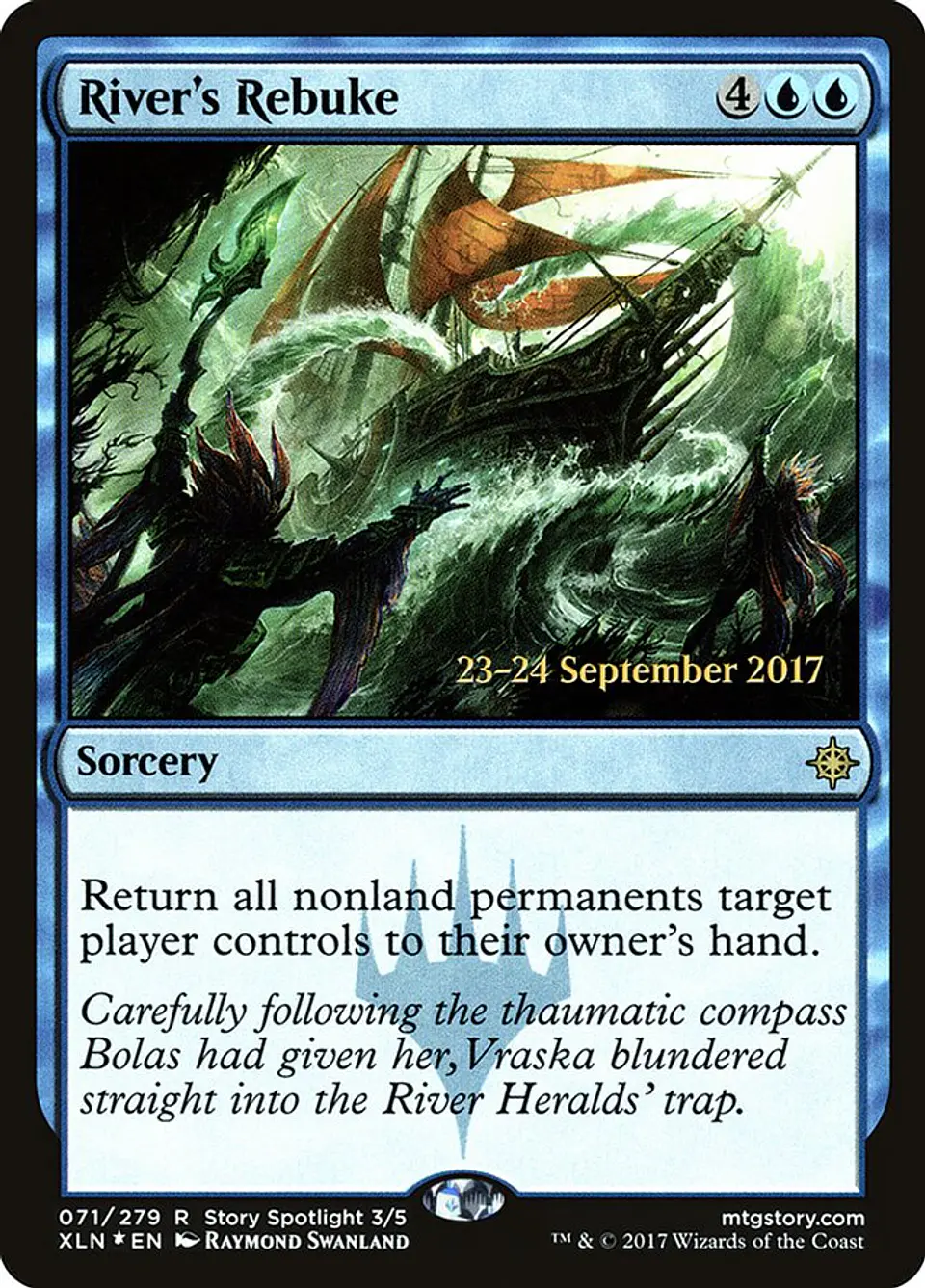 River's Rebuke (Launch foil) | Español | NM | PXLN 1