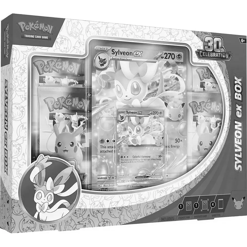 AGOTADO (Preventa 1) Pokémon TCG: 30th Celebration - EX Box Sylveon (Inglés) 1