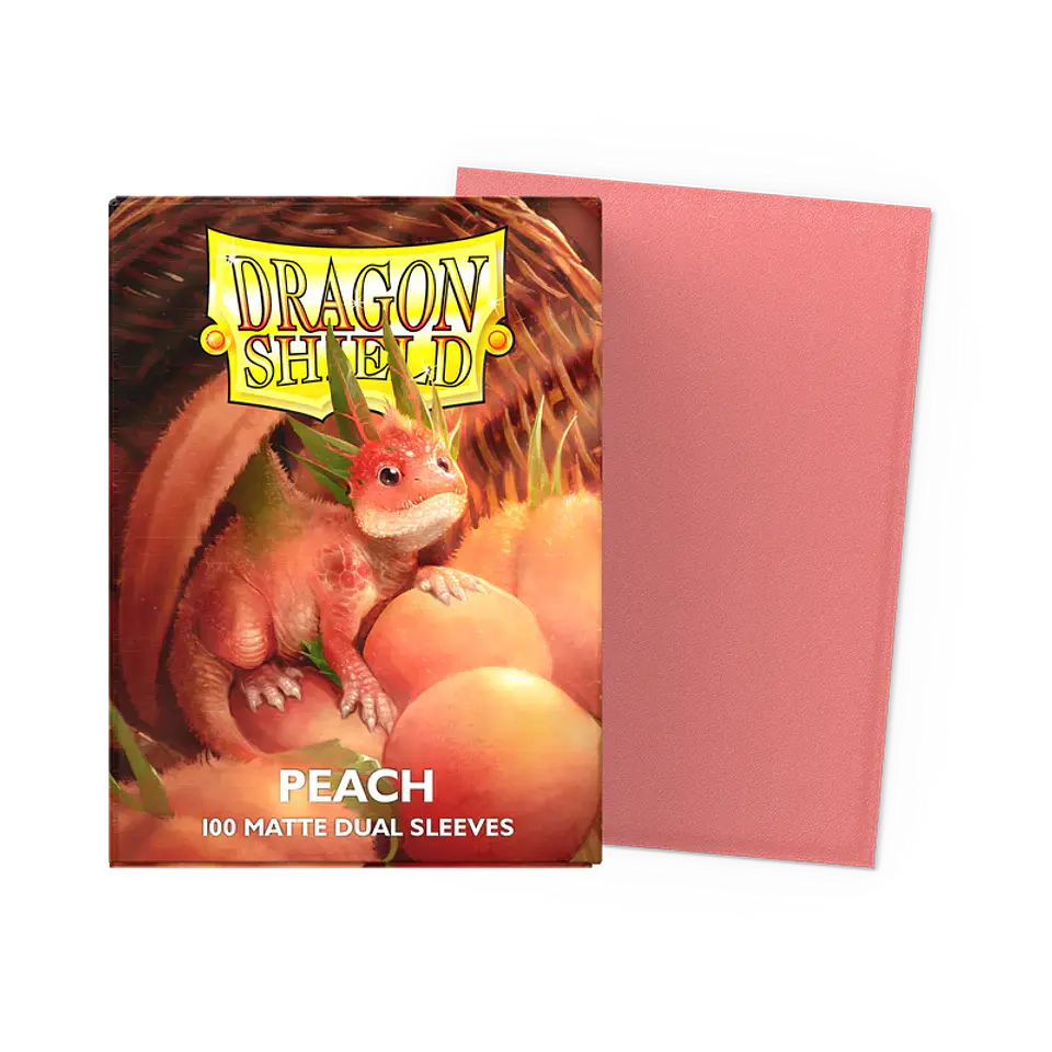 Protectores Dragon Shield Dual Matte - Peach (100 un.) 1