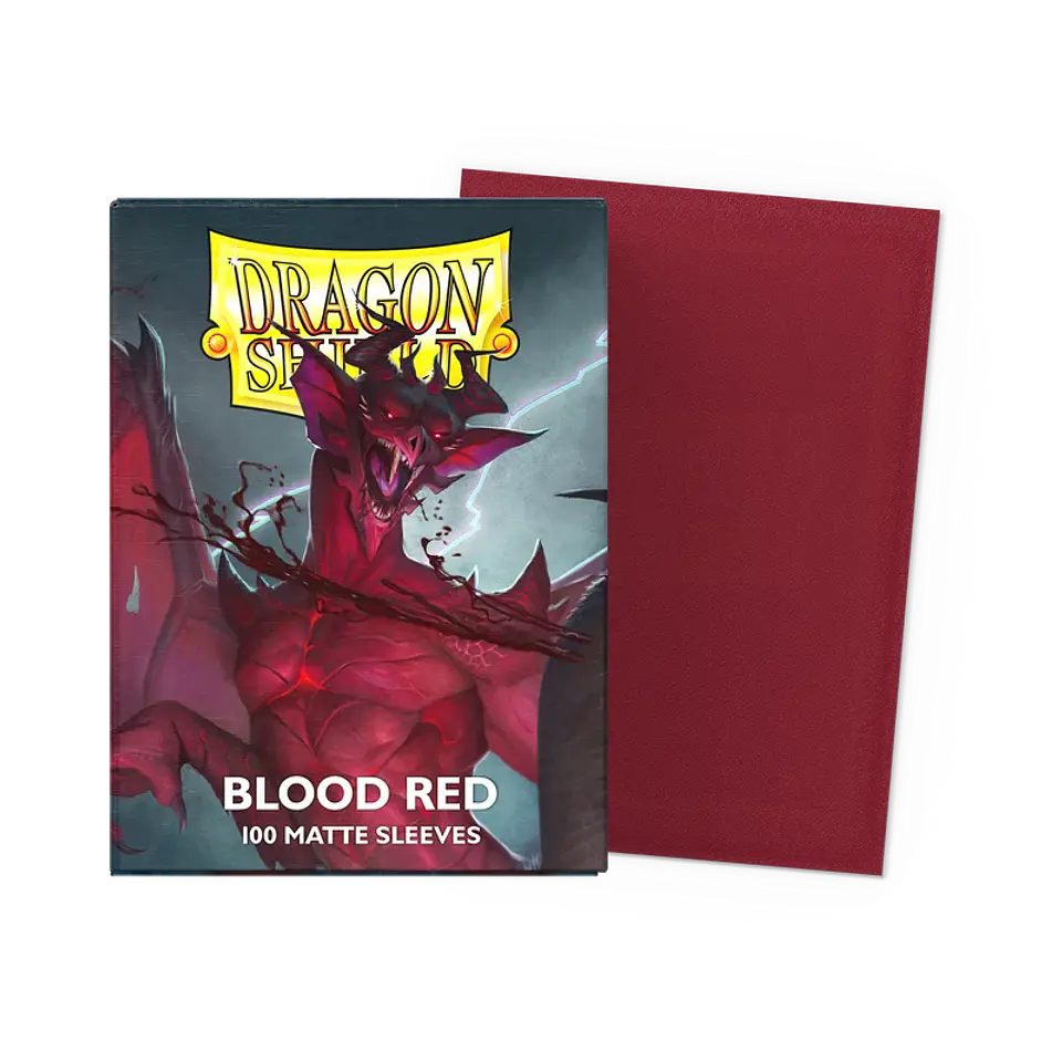 Protectores Dragon Shield Matte - Blood Red (100 un.) 1