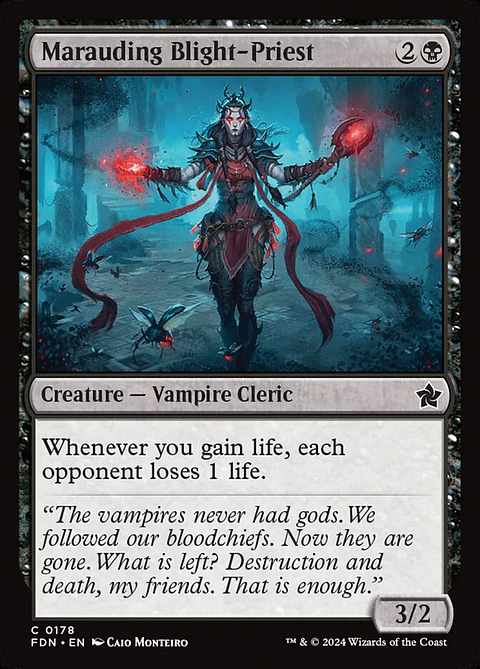 Marauding Blight-Priest (foil) | Inglés | EX | FDN