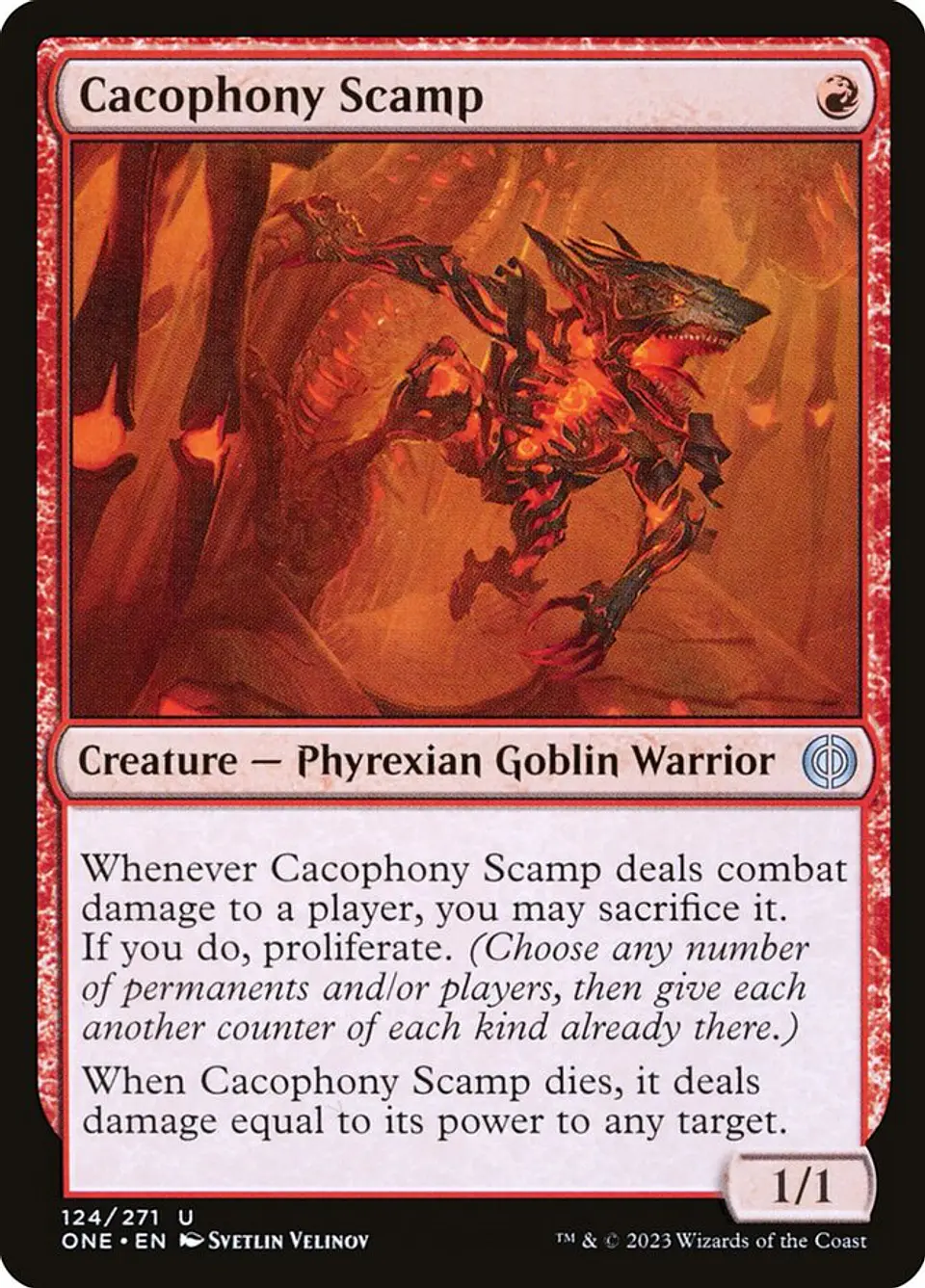 Cacophony Scamp (foil) | Inglés | EX | ONE 1