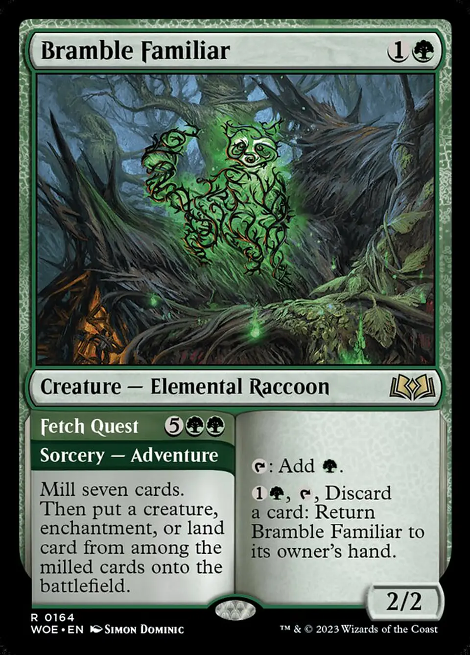 Bramble Familiar // Fetch Quest (foil) | Español | NM | WOE 1