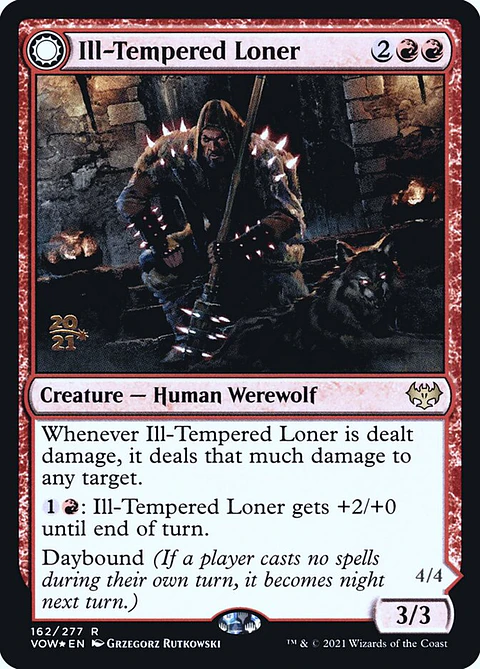 Ill-Tempered Loner // Howlpack Avenger (Launch foil) | Español | NM | PVOW