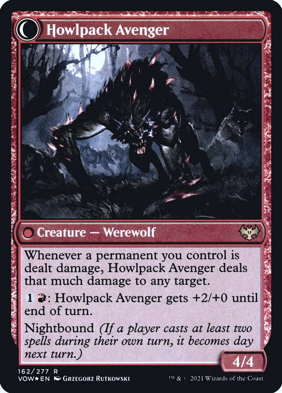 Ill-Tempered Loner // Howlpack Avenger (Launch foil) | Español | NM | PVOW 2