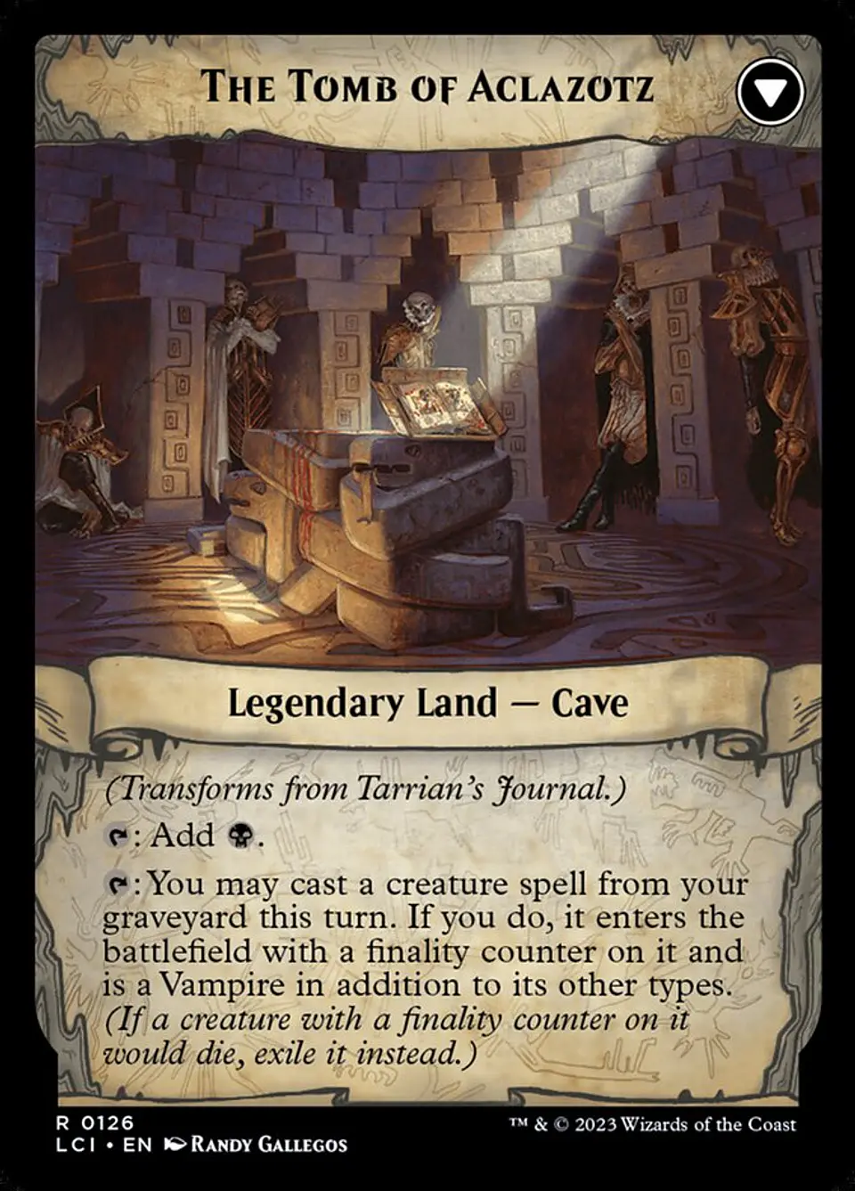 Tarrian's Journal // The Tomb of Aclazotz | Inglés | NM | LCI 2