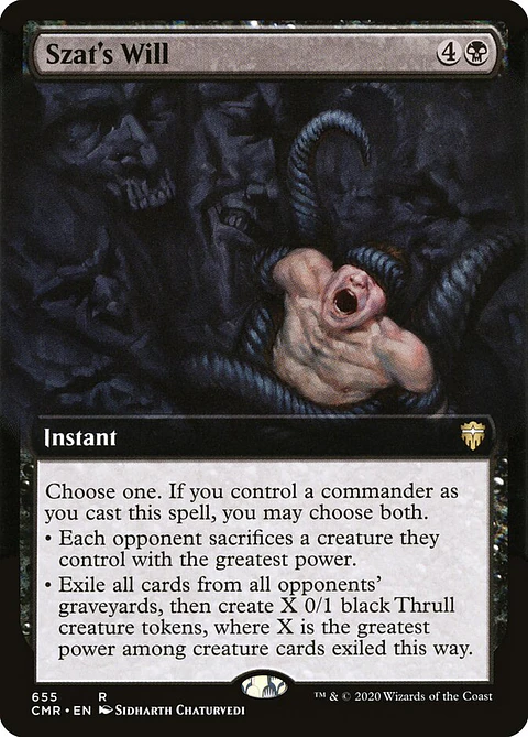 Szat's Will (Extended Art) | Inglés | NM | CMR