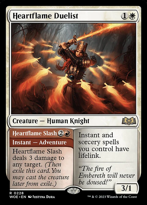 Heartflame Duelist // Heartflame Slash | Inglés | NM | WOE