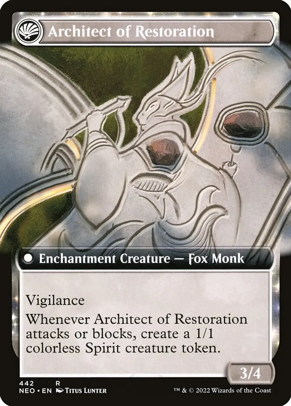 The Restoration of Eiganjo // Architect of Restoration (Extended Art) | Inglés | NM | NEO 2