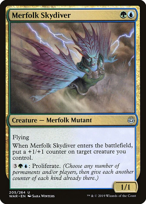 Merfolk Skydiver | Español | NM | WAR
