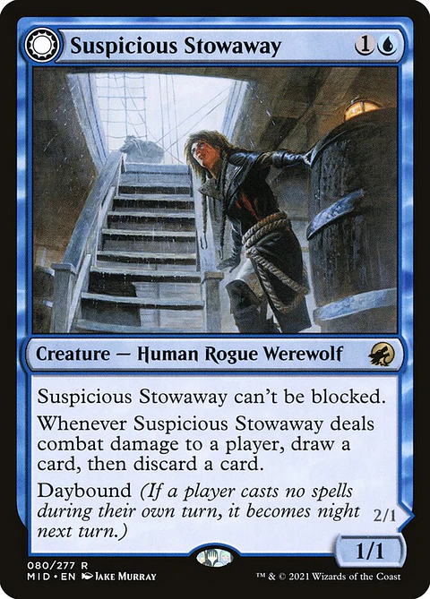 Suspicious Stowaway // Seafaring Werewolf | Español | NM | MID