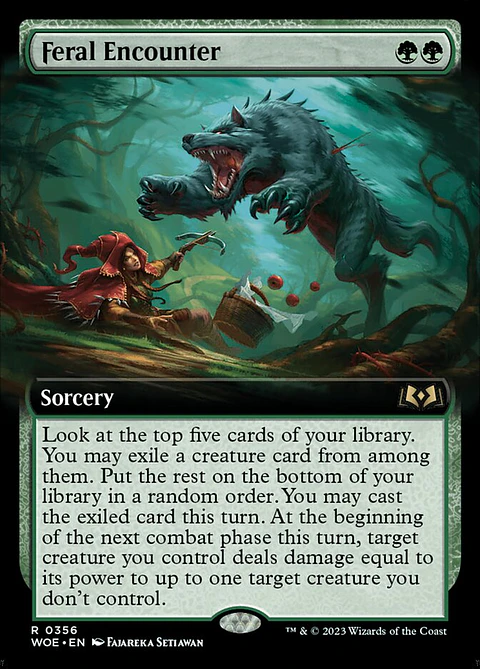 Feral Encounter (Extended Art foil) | Inglés | NM | WOE