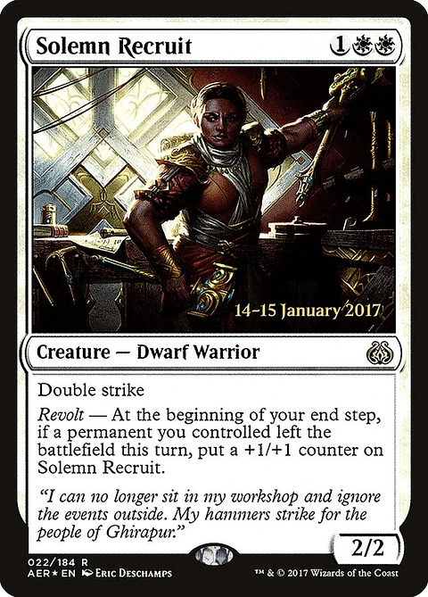 Solemn Recruit (Launch foil) | Español | NM | PAER