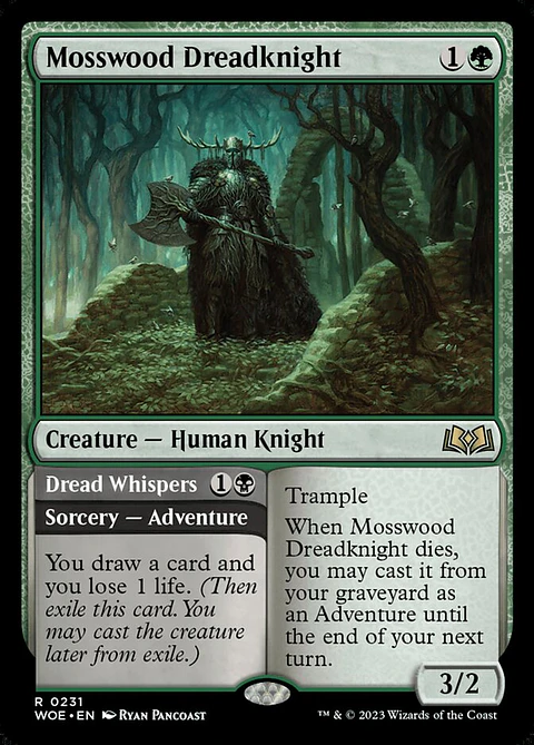 Mosswood Dreadknight // Dread Whispers | Inglés | EX | WOE