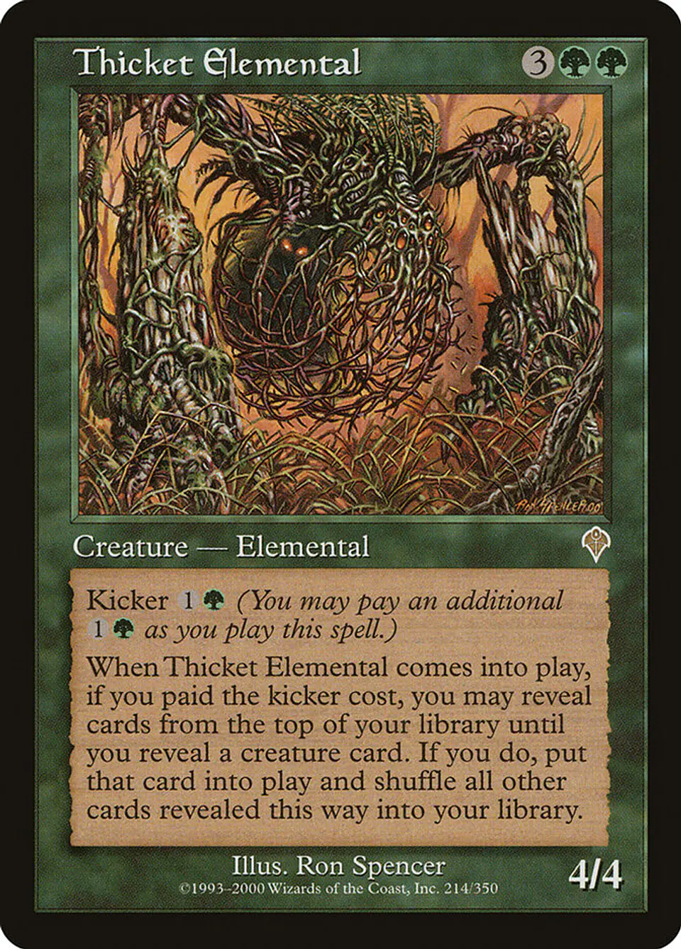 Thicket Elemental (Retro Frame) | Inglés | EX | INV 1