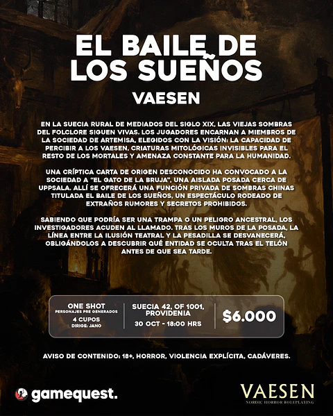 Roleplay: Vaesen – El Baile de los Sueños (Viernes 30 OCT)