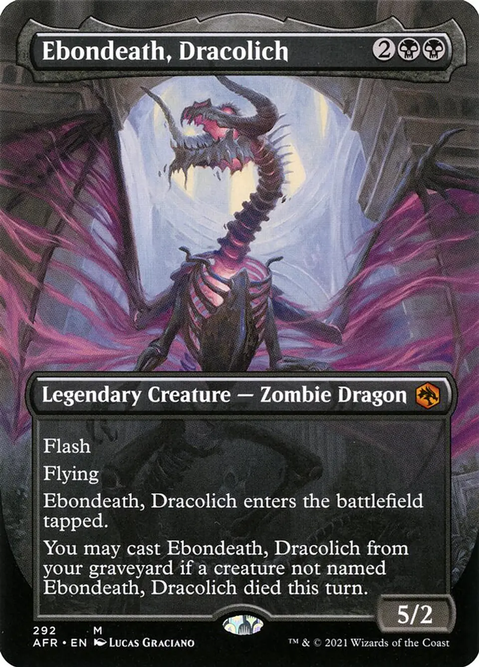 Ebondeath, Dracolich (Borderless) | Inglés | NM | AFR 1