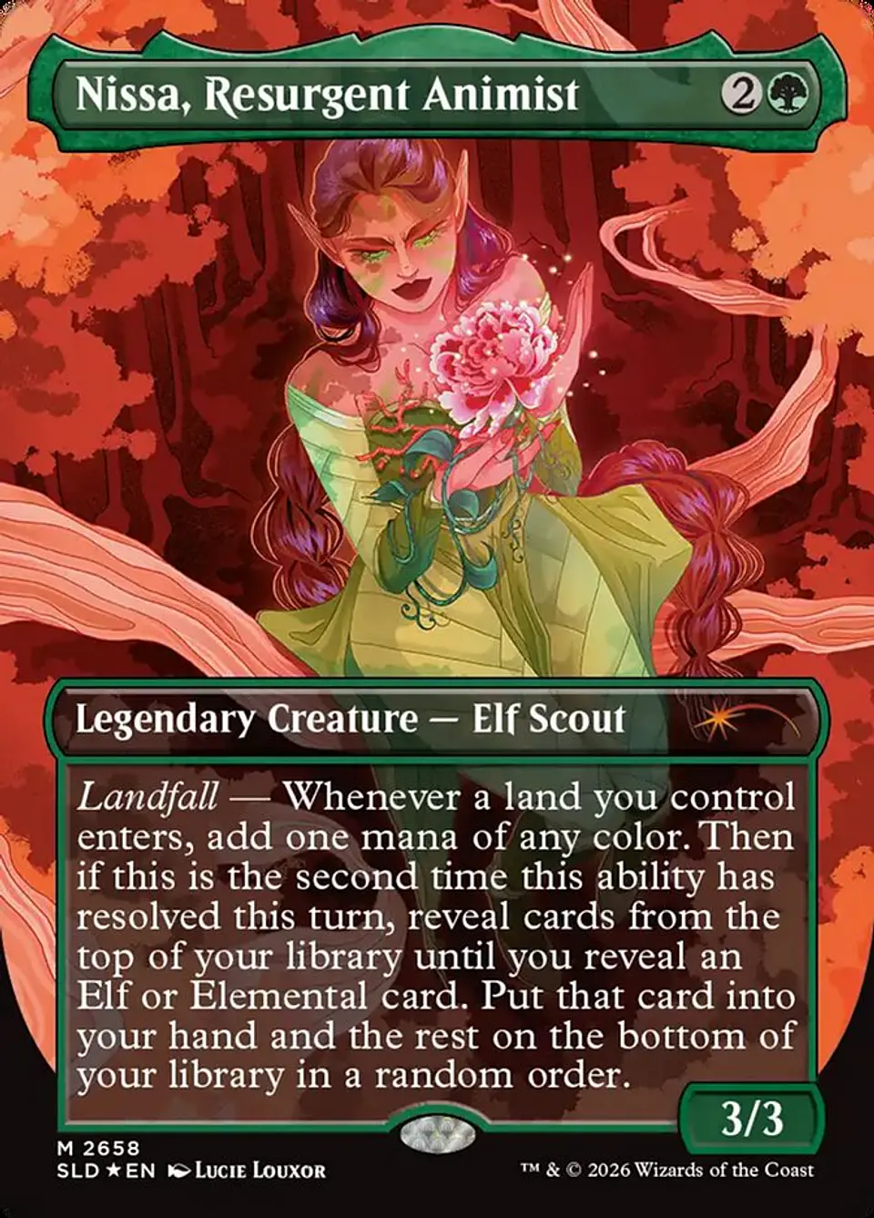 Nissa, Resurgent Animist (Borderless foil) | Inglés | NM | SLD 1