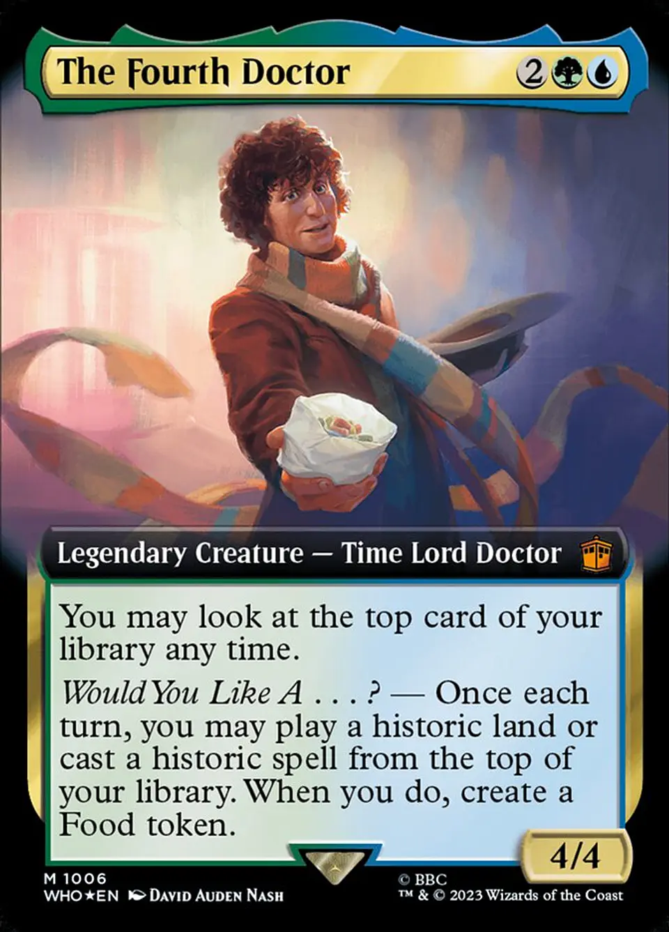 The Fourth Doctor (Extended Art foil) | Inglés | NM | WHO 1