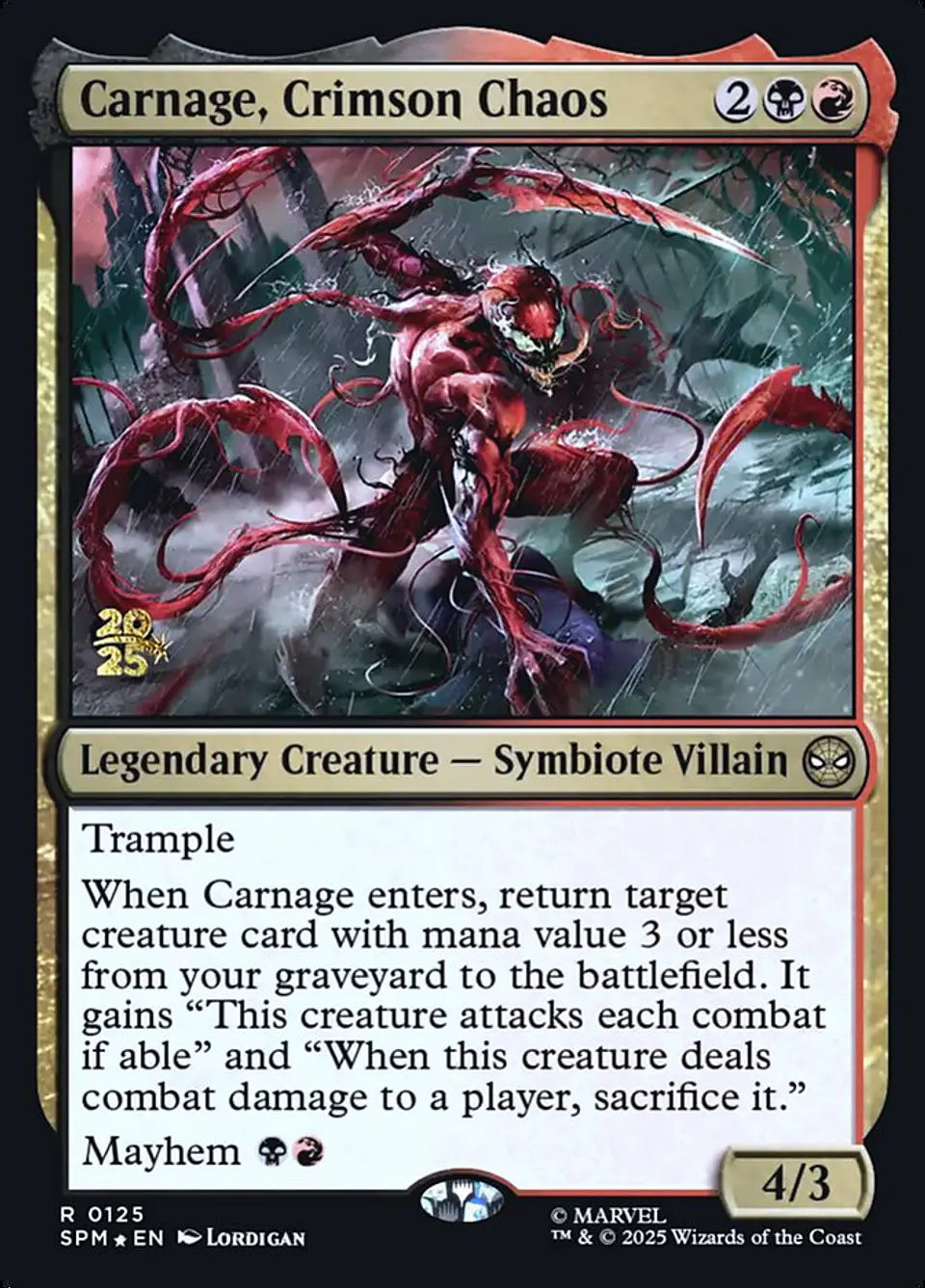 Carnage, Crimson Chaos (Launch foil) | Español | NM | PSPM 1