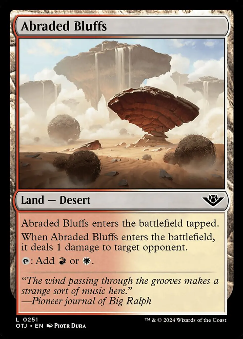 Abraded Bluffs (foil) | Español | NM | OTJ 1