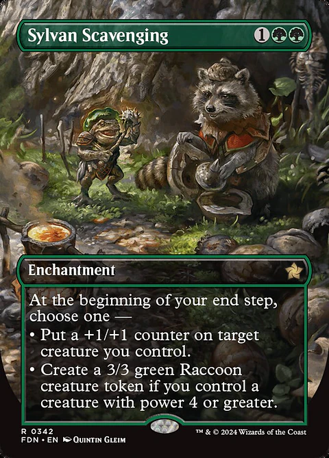 Sylvan Scavenging (Borderless) | Español | EX | FDN