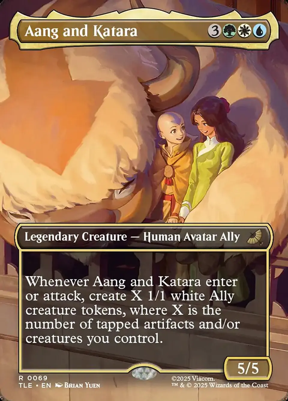 Aang and Katara (Borderless foil) | Inglés | NM | TLE 1