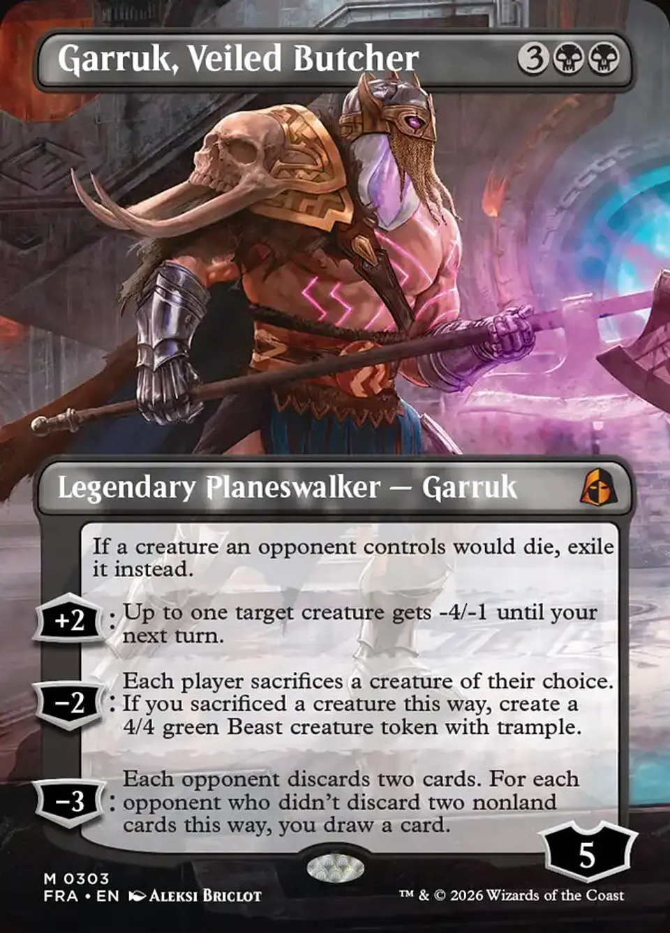 Garruk, Veiled Butcher (Borderless) | Inglés | NM | FRA 1