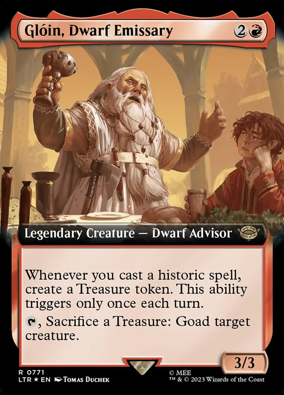 Glóin, Dwarf Emissary (Extended Art foil) | Inglés | NM | LTR 1