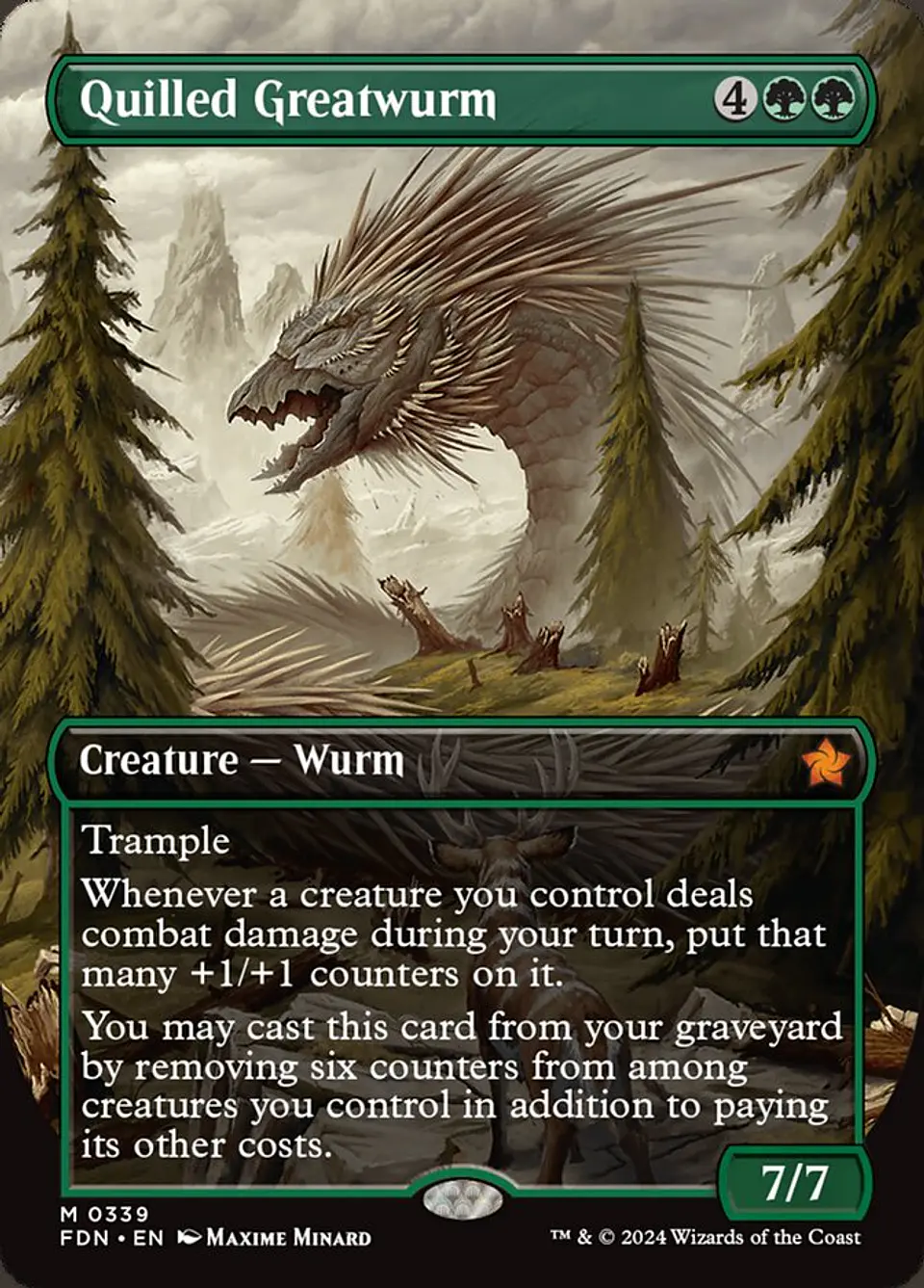 Quilled Greatwurm (Borderless) | Inglés | NM | FDN 1