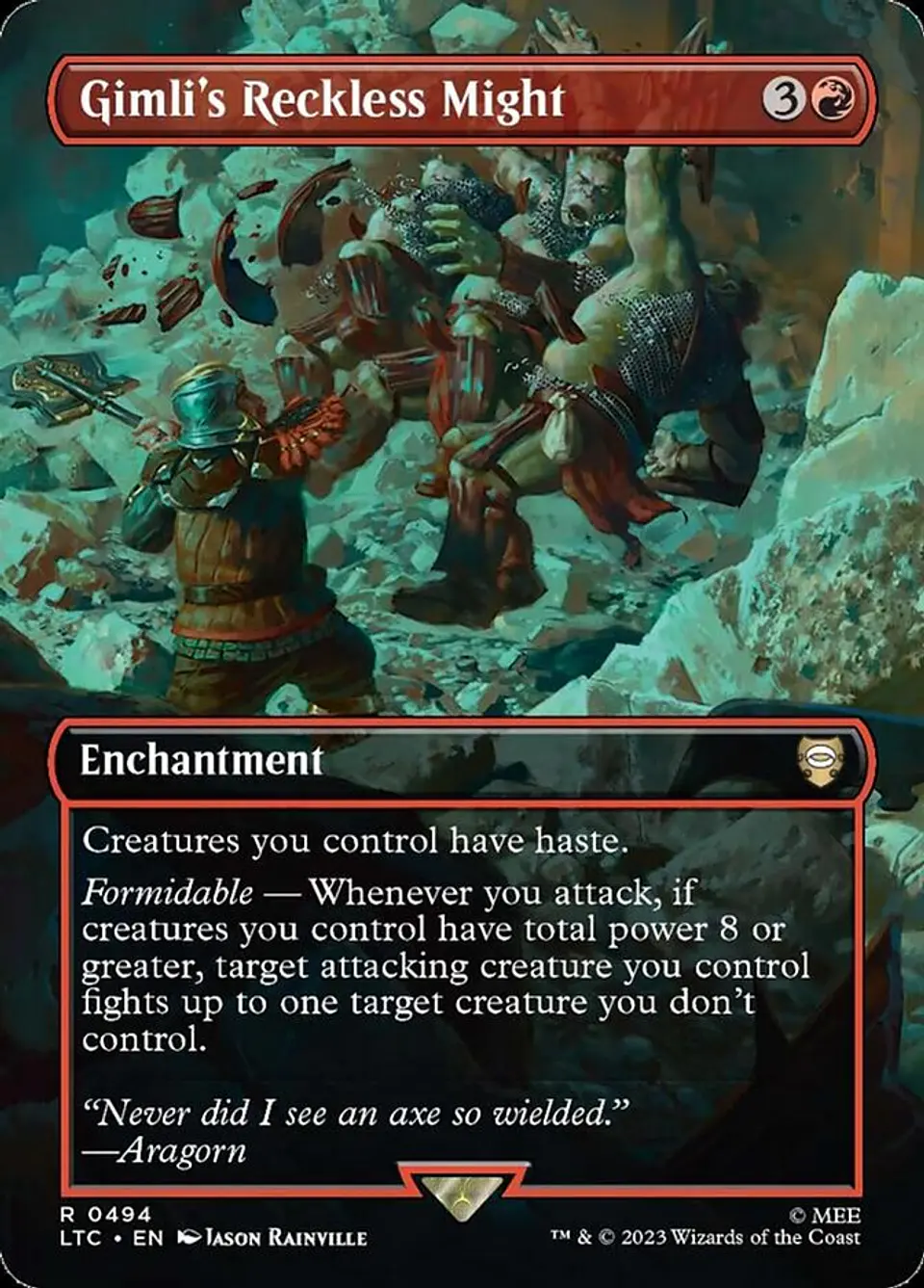 Gimli's Reckless Might (Borderless foil) | Inglés | NM | LTC 1
