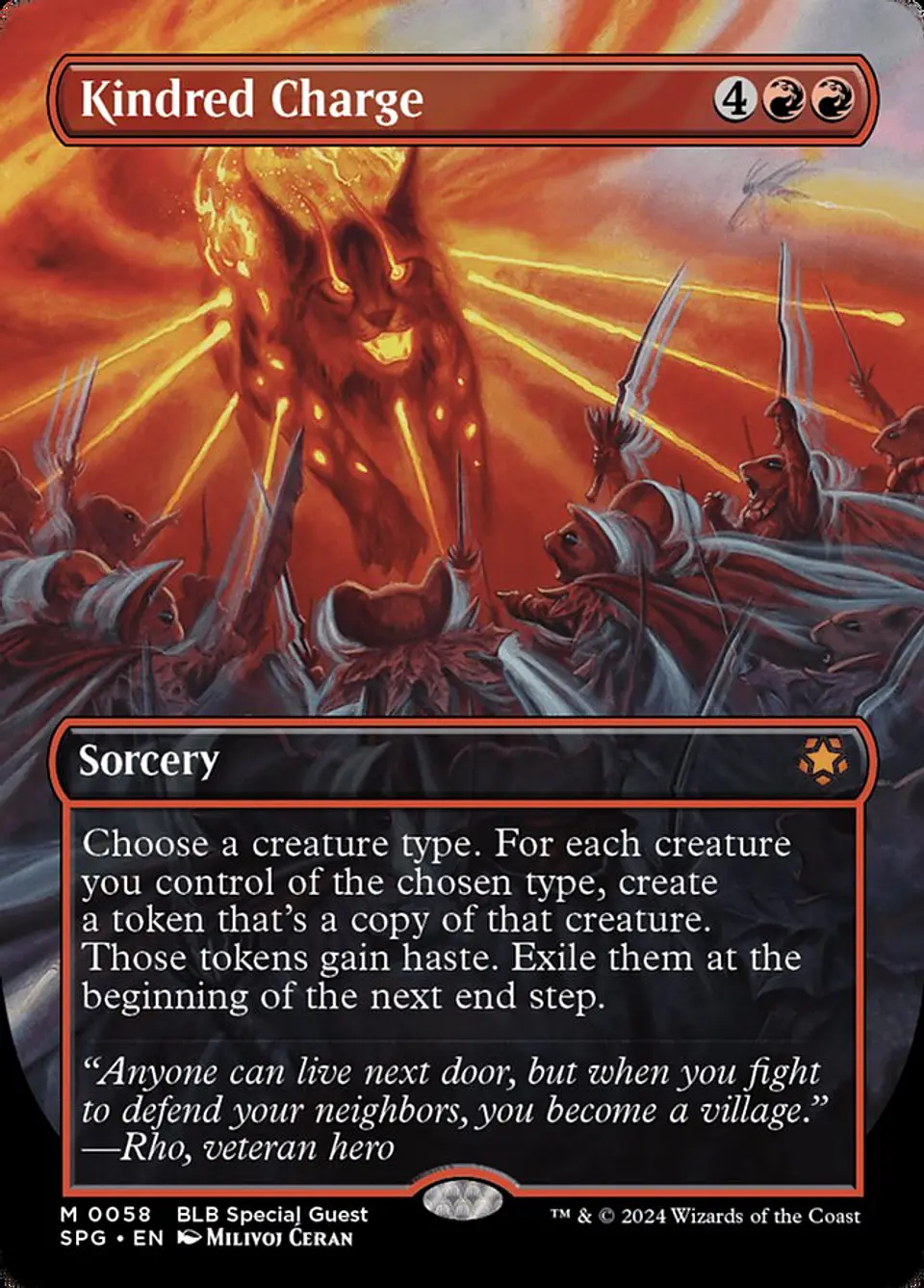 Kindred Charge (Borderless) | Español | NM | SPG 1