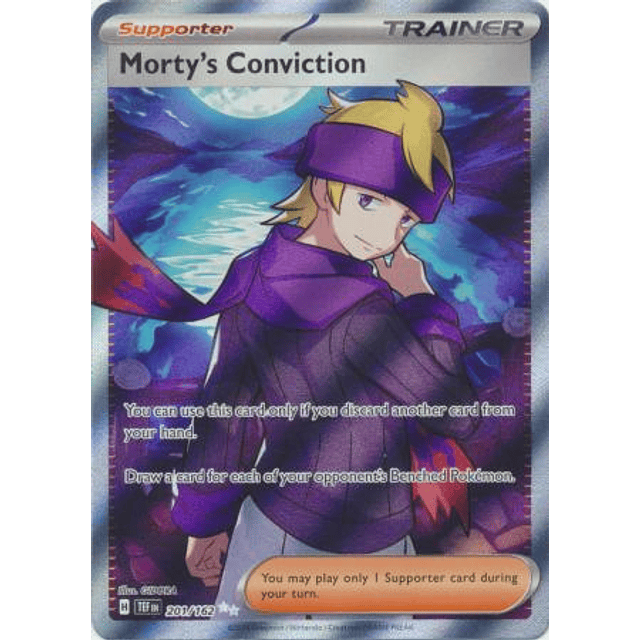 Morti's Conviction - 201/162 - Full Art Secret Rare