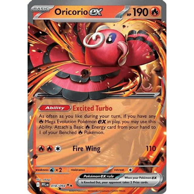 Oricorio ex - 018/094 - Double Rare